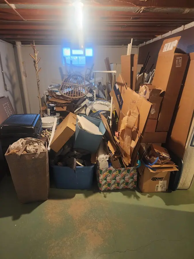 Roll-off dumpster container at job site for 2 Yard Dumpster Rental in Kenhorst